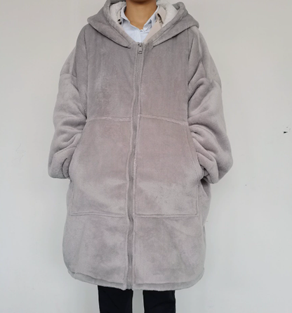 Amazon Thick Cozy Blanket with Hooded Robe for Comfort