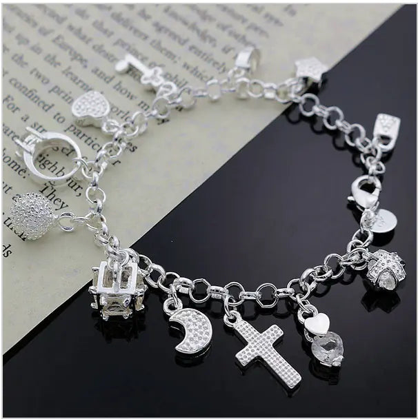 Cross and Moon Bracelet for Parties and Everyday Wear