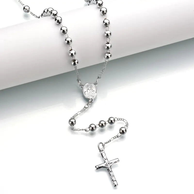 Cross Bead Pendant Necklace, Cross Necklace